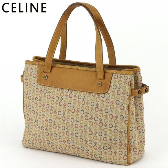 Celine macadam handbag tote Leather brown bag beige men - Picture 1 of 6